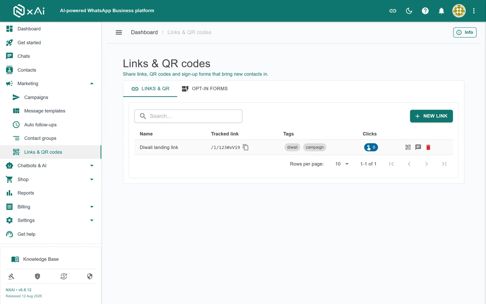 NxAi Links & QR Code Generator Portal